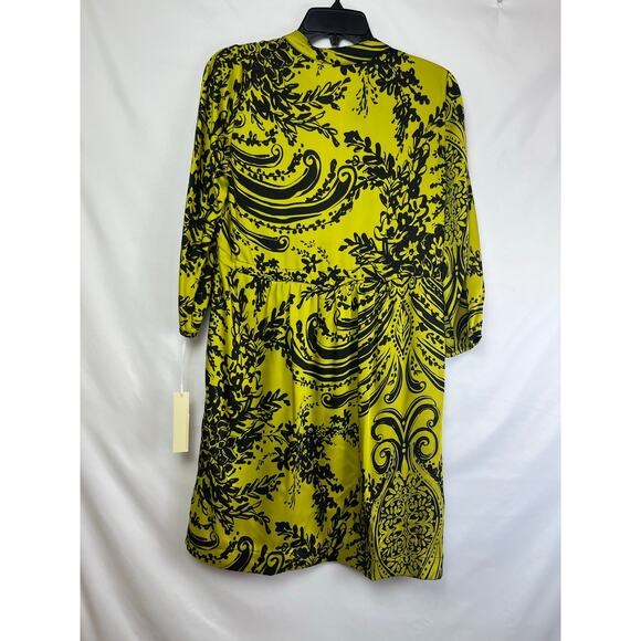 NWT Uncle Frank Women's Size XS Green/Black Floral Print 3/4 Sleeve Dress - Picture 5 of 10